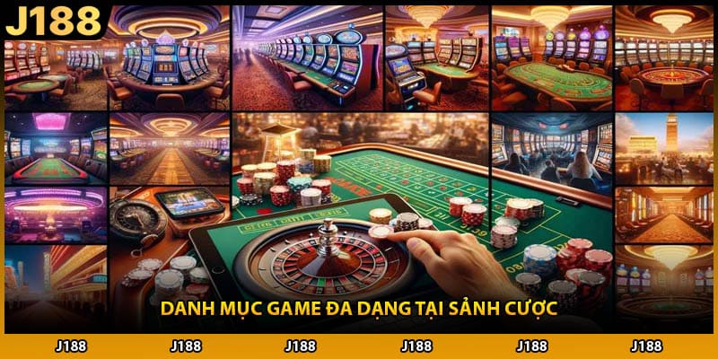 Danh mục game đa dạng tại sảnh cược