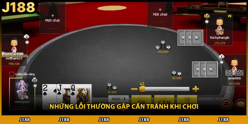 Những lỗi thường gặp cần tránh khi chơi